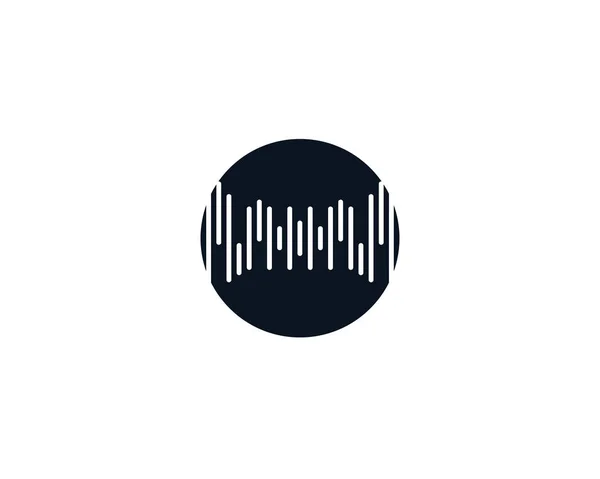 Wave Music Logo Und Symbol — Stockvektor