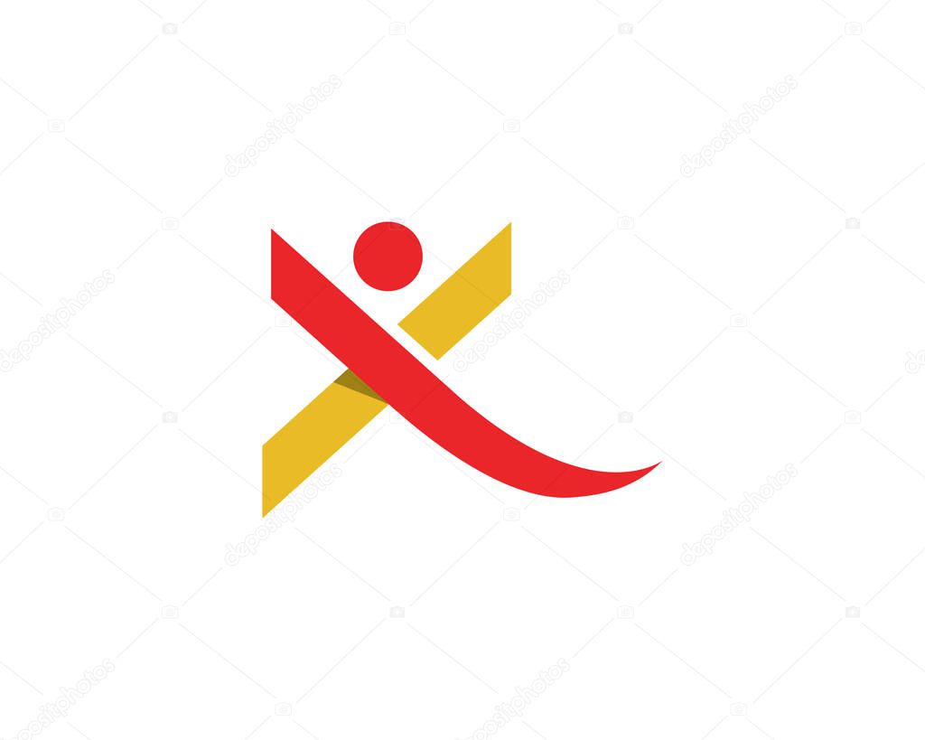 X Letter Logo Template vector icon desig