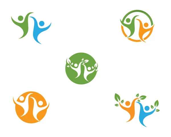 Terveellisen Elämän Logo Malli — vektorikuva