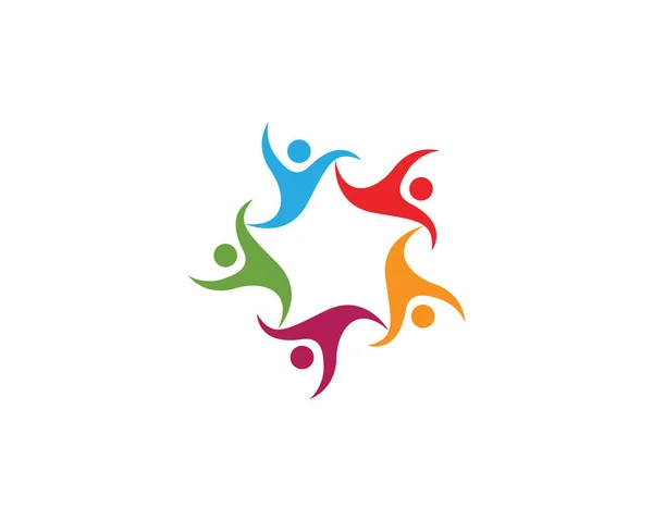 Przyjęcie Opieka Społeczna Wektor Szablonu Logo — Wektor stockowy