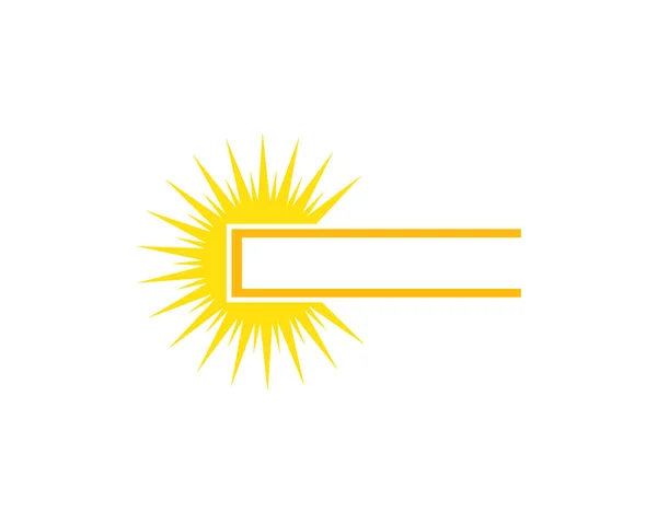 Sun Logo Und Symbole Stern Symbol Web Vektor — Stockvektor