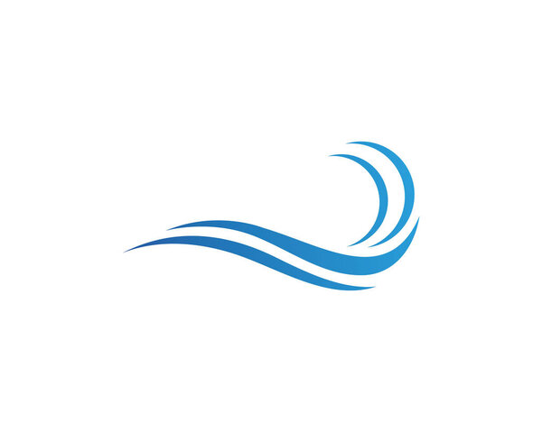 Water Wave symbol and icon Logo Template vecto