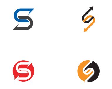 S logo vektör şablonu