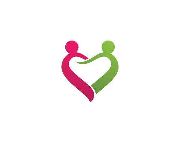 Adoption Und Gemeinschaftspflege Logo Vorlage Vektorsymbol — Stockvektor