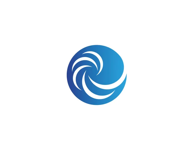 Vízhullám Szimbólum Ikon Logo Template Vecto — Stock Vector