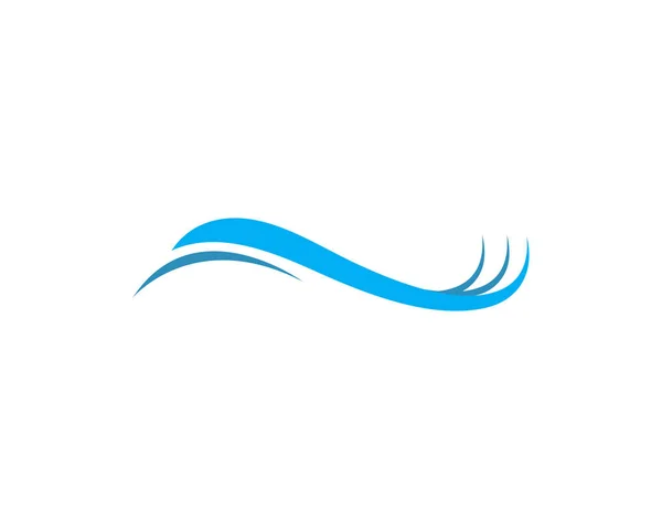 Símbolo Ola Agua Icono Logo Plantilla Vecto — Vector de stock