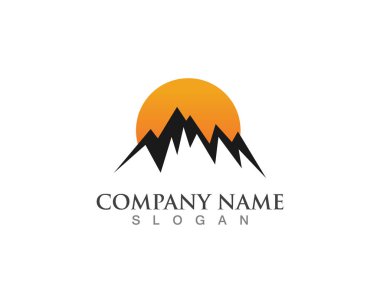 Dağ logo vektör şablonu 