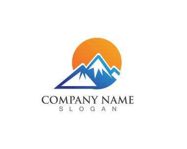 Dağ logo vektör şablonu 