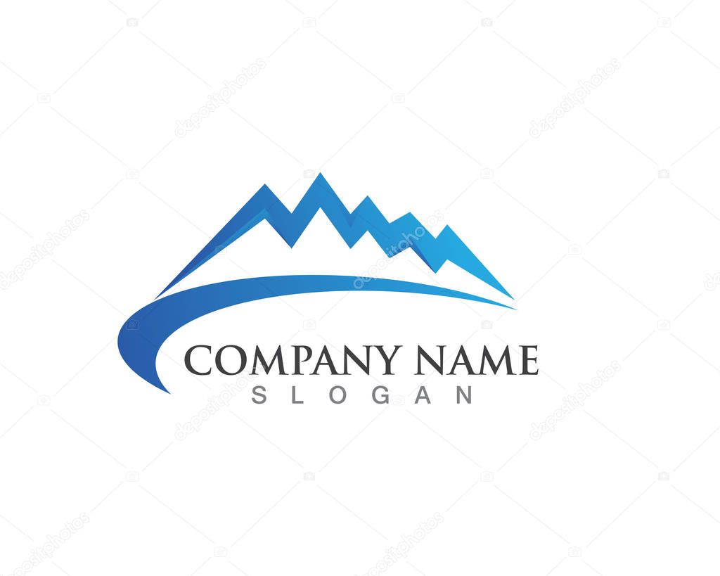 Mountain logo vector template