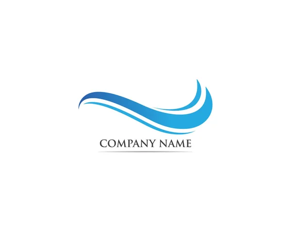Logo Wave Vettore Simbolo — Vettoriale Stock