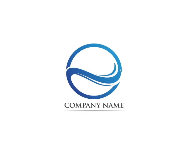 Logo Wave Vettore Simbolo — Vettoriale Stock