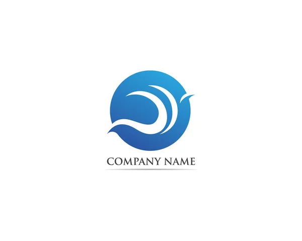 Waves Beach Logo Symbols Template Icons — Stock Vector