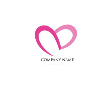 Logo ve sembolleri vektör şablon simgeleri seviyorum