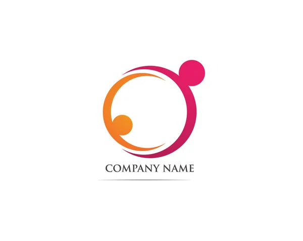 Adopción Cuidado Comunidad Logo Plantilla Vector Icono — Archivo Imágenes Vectoriales