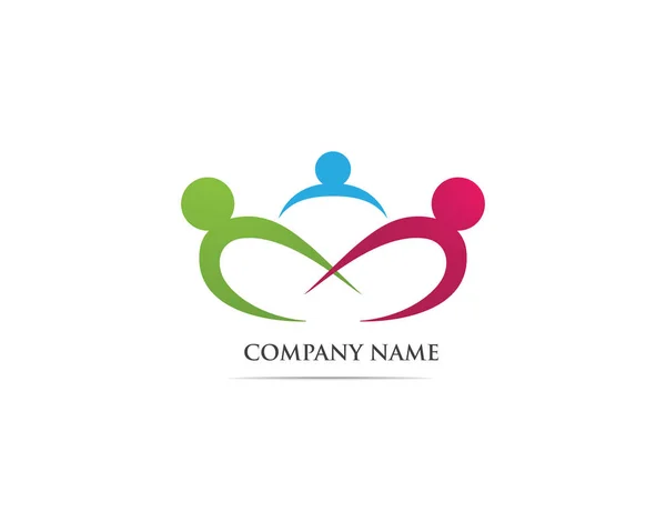 Adoptie Gemeenschapszorg Logo Template Vector Icoon — Stockvector