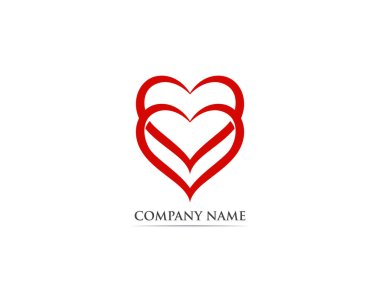 Aşk kırmızı logo ve sembolü