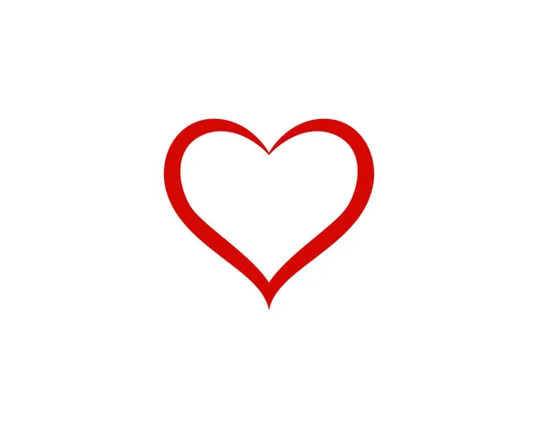 Love Logo Corazón Vector Símbolo — Archivo Imágenes Vectoriales