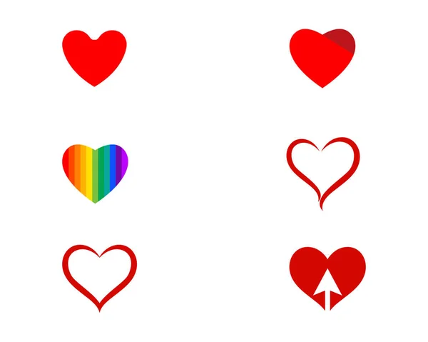 愛赤のロゴとシンボル — ストックベクタ