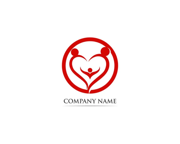 Logo Symbole Rouge Amour — Image vectorielle