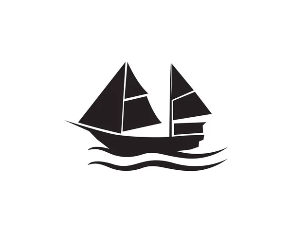 Ocean Cruise Lijnschip Silhouet Eenvoudige Lineaire Logo — Stockvector