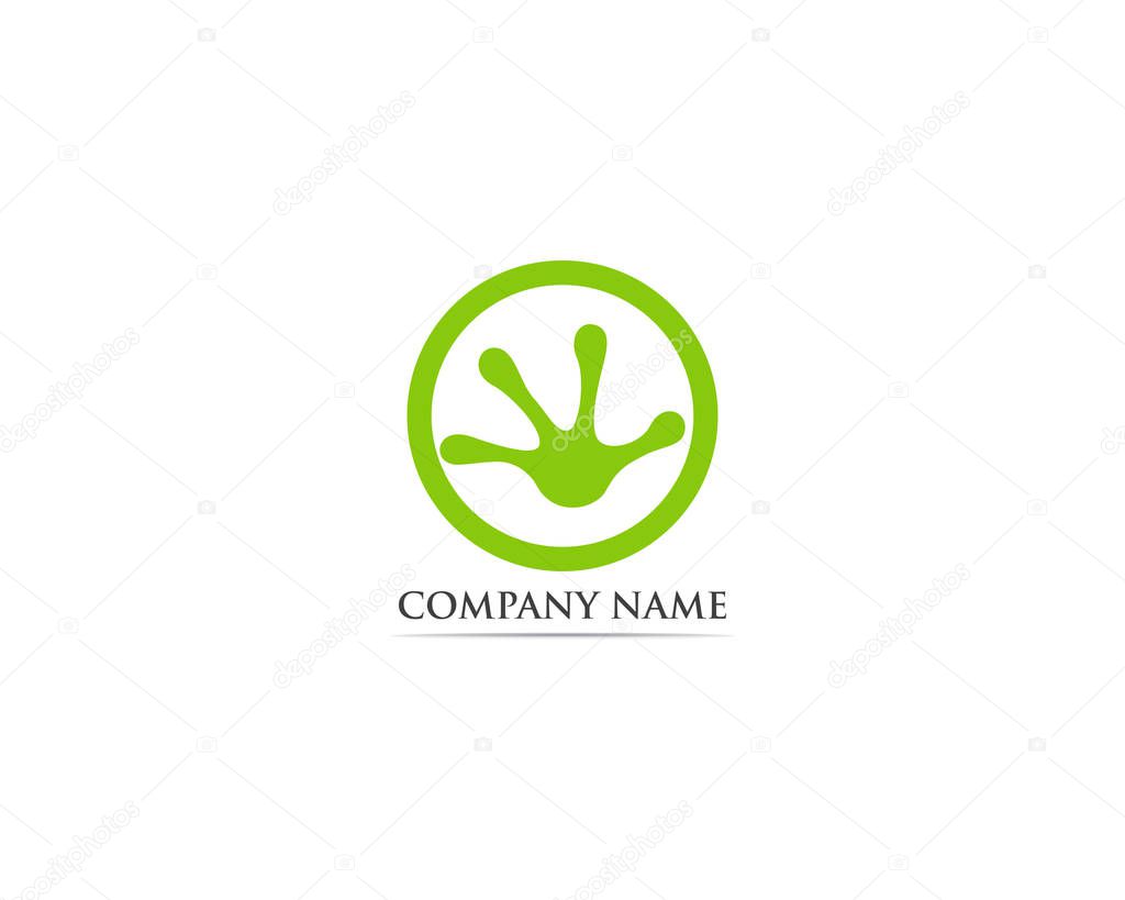 Frog logo vector illustration