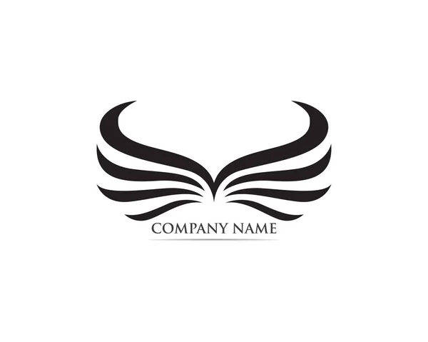 Aile Faucon Aigle Oiseau Logo — Image vectorielle