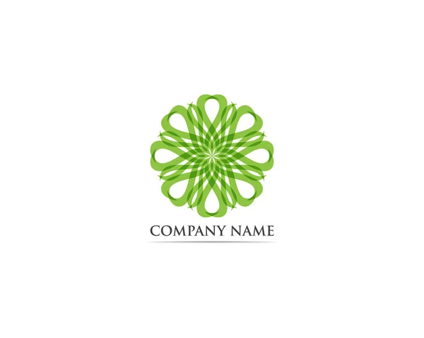 Logo Symbole Feuille Menthe — Image vectorielle