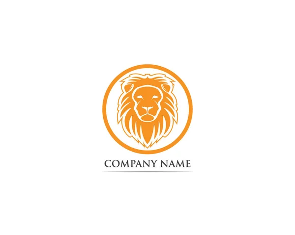 Mascotte Tête Lion Logo Symbole — Image vectorielle