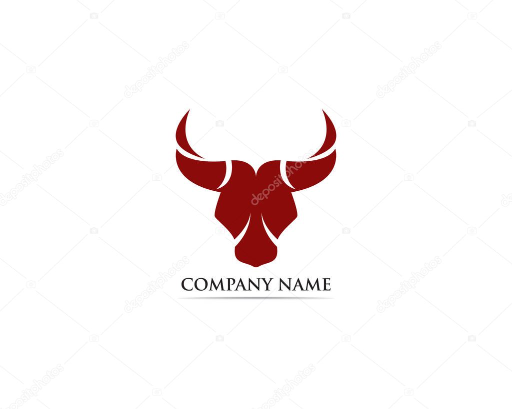 Bull horn logo and symbols template icons ap