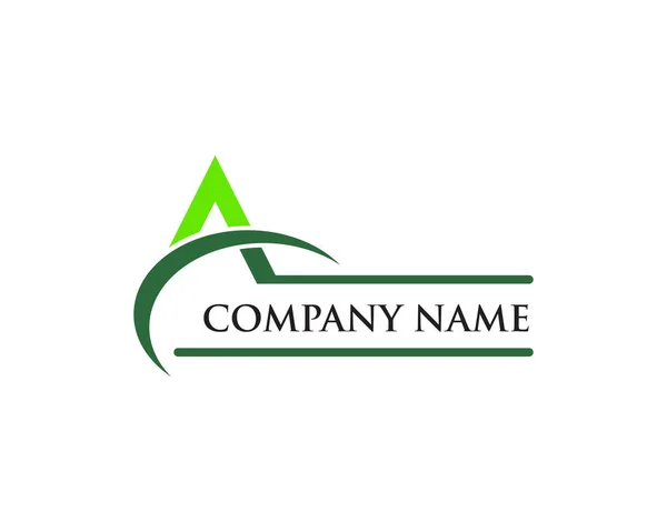 Una Carta Logo Vector Plantilla Negocio — Vector de stock