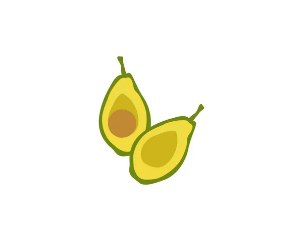 Logotipo Símbolo Plantilla Vector Aguacate — Archivo Imágenes Vectoriales