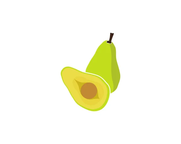 Logotipo Símbolo Plantilla Vector Aguacate — Vector de stock