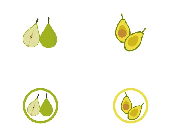 Logotipo Símbolo Plantilla Vector Aguacate — Archivo Imágenes Vectoriales