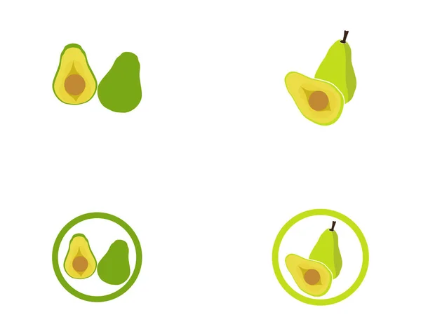 Logotipo Símbolo Plantilla Vector Aguacate — Vector de stock