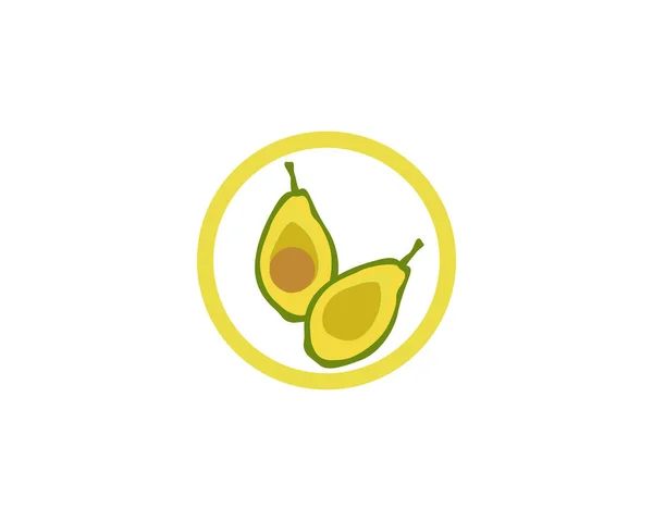 Logo Simbolo Del Modello Vettoriale Avocado — Vettoriale Stock