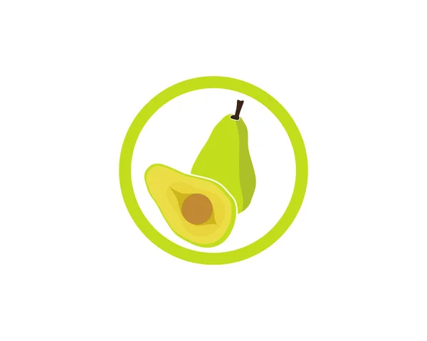 Logo Simbolo Del Modello Vettoriale Avocado — Vettoriale Stock