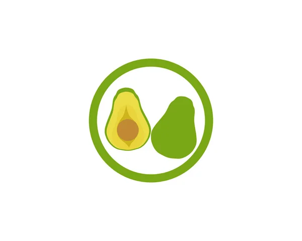 Avocado Vector Sjabloon Logo Symbool — Stockvector