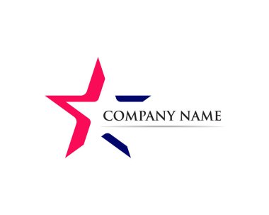 Yıldız logo vektör şablonu başarı sembolü