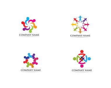 Birlik insanlar logo ve sembolü