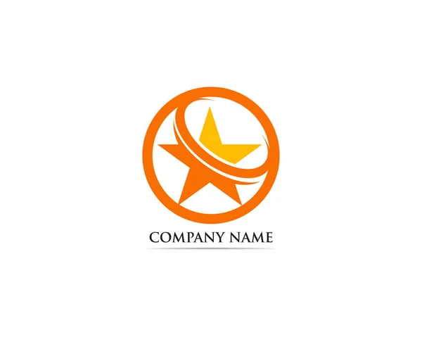 Simbolo Successo Modello Vettoriale Logo Star — Vettoriale Stock