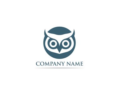 Baykuş logo kuş vektör