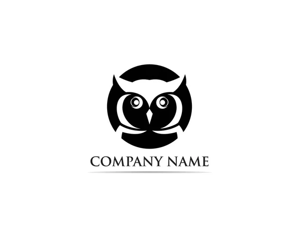 Logotipo Coruja Vector Pássaro — Vetor de Stock