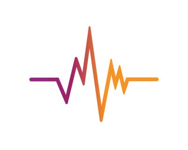 ses dalgası ilüstrasyon logo vektör şablonu