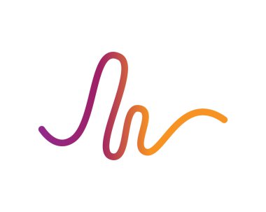 ses dalgası ilüstrasyon logo vektör şablonu