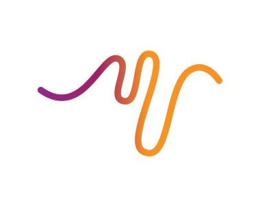 ses dalgası ilüstrasyon logo vektör şablonu