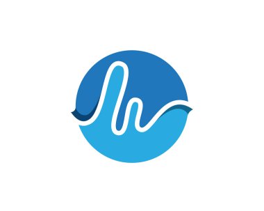 ses dalgası ilüstrasyon logo vektör şablonu