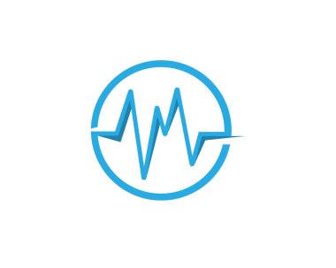 ses dalgası ilüstrasyon logo vektör şablonu