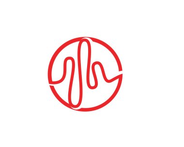 ses dalgası ilüstrasyon logo vektör şablonu