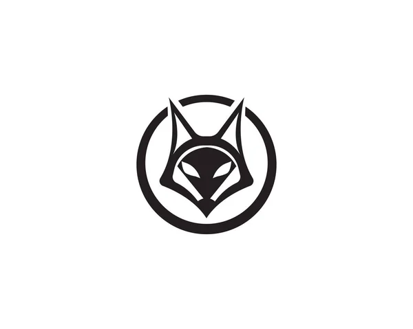 Fox Logo Vector Template — Stock Vector
