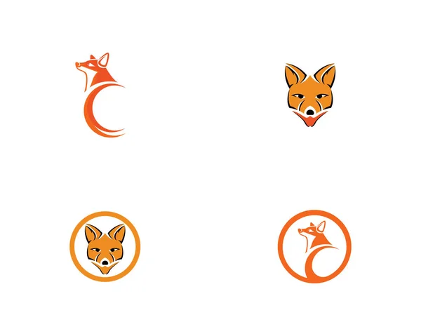 Fox Logo Vector Mall — Stock vektor